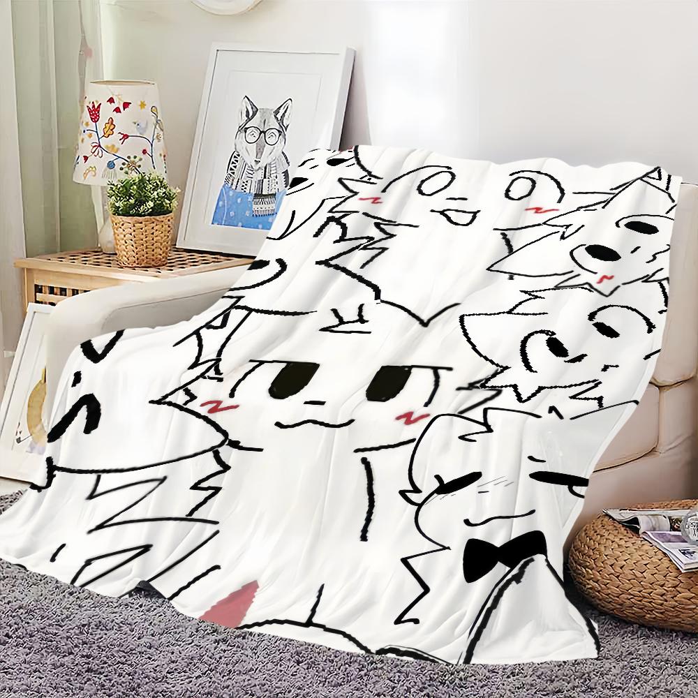 Cute Boykisser Silly Cat Blanket Soft Comfortable Nap Plush Suitable For Iiving Room Office Bedroom Birthday Home Kid Gift