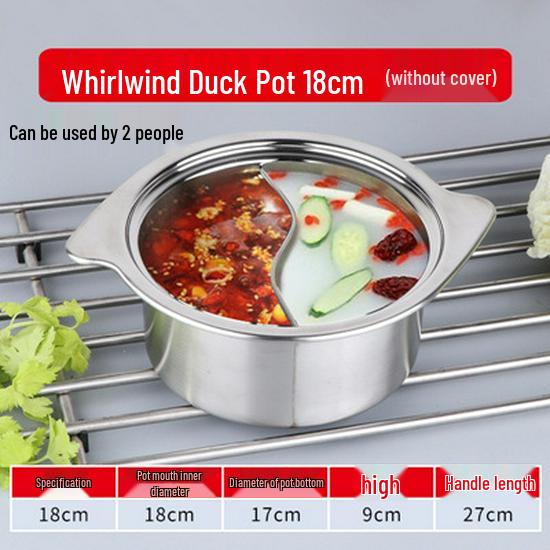 Stainless Steel Single-Serve Mini Hot Pot with Induction Compatibility and Extra Thick Design for One Person