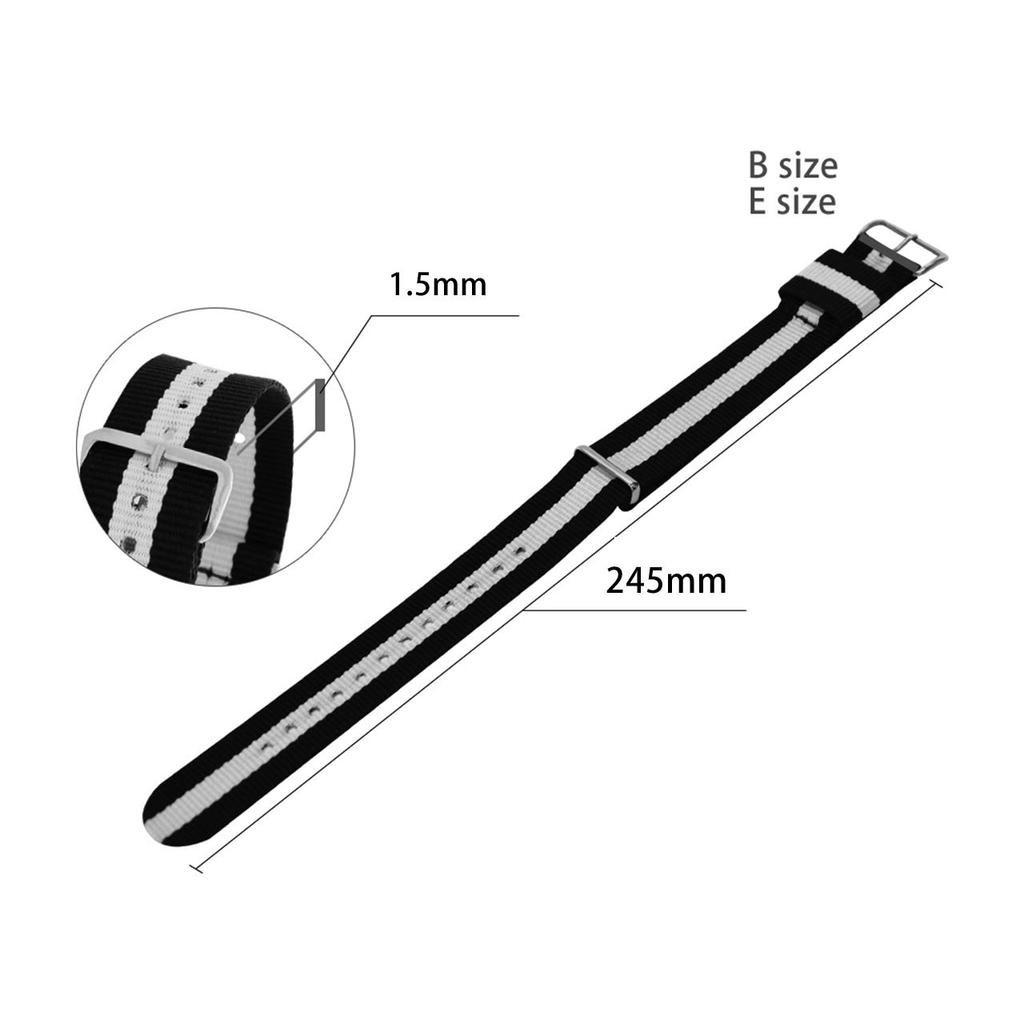 CASSIS Nylon Watch Strap NATO Purple Replacement Tool X0037A74009018 LOOP, 18mm, Center, Included,