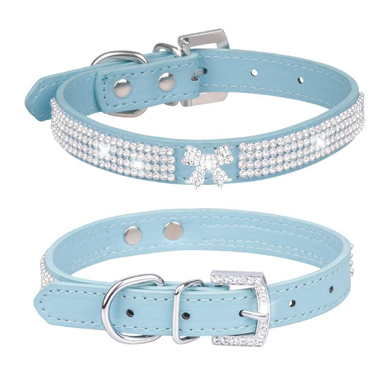 Pet Collar Dog Collar Crystal Studded Pet Collar For Small Medium Dog