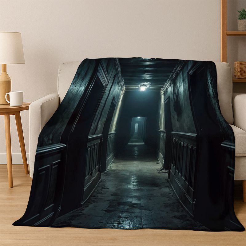 Mysteriöses magisches Tor Tür Cartoon Flanell Decke Weiche warme Überwurfdecke für Schlafzimmer Wohnzimmer Bett Reise Camping Picknick Kind