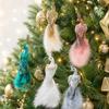 Realistic Feather Bird Hanging Pendant Built-In Clip Faux Peacock Tree Hanging  Home Party