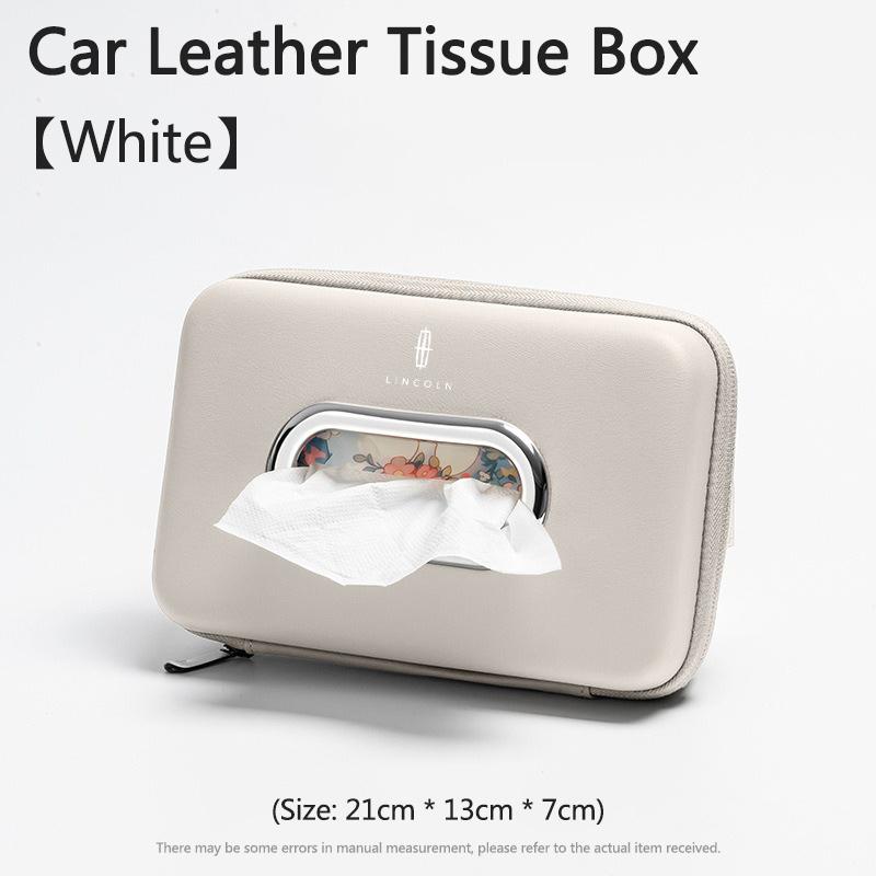 Car Armrest Box Storage Decoration Paper Box Seat Back Tissue For Lincoln Navigator Continental Nautilus Aviator MKZ MKX MKC MKT erb1