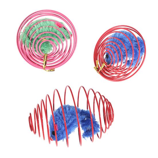 Durable Attractive Portable Cat Toy Pet Spring Simulation Mouse Accessories