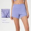 2025 Spring and Summer New Quick-Drying Sports Shorts Women's Running with Lining Training Workout Pants High Waist Yoga Shorts