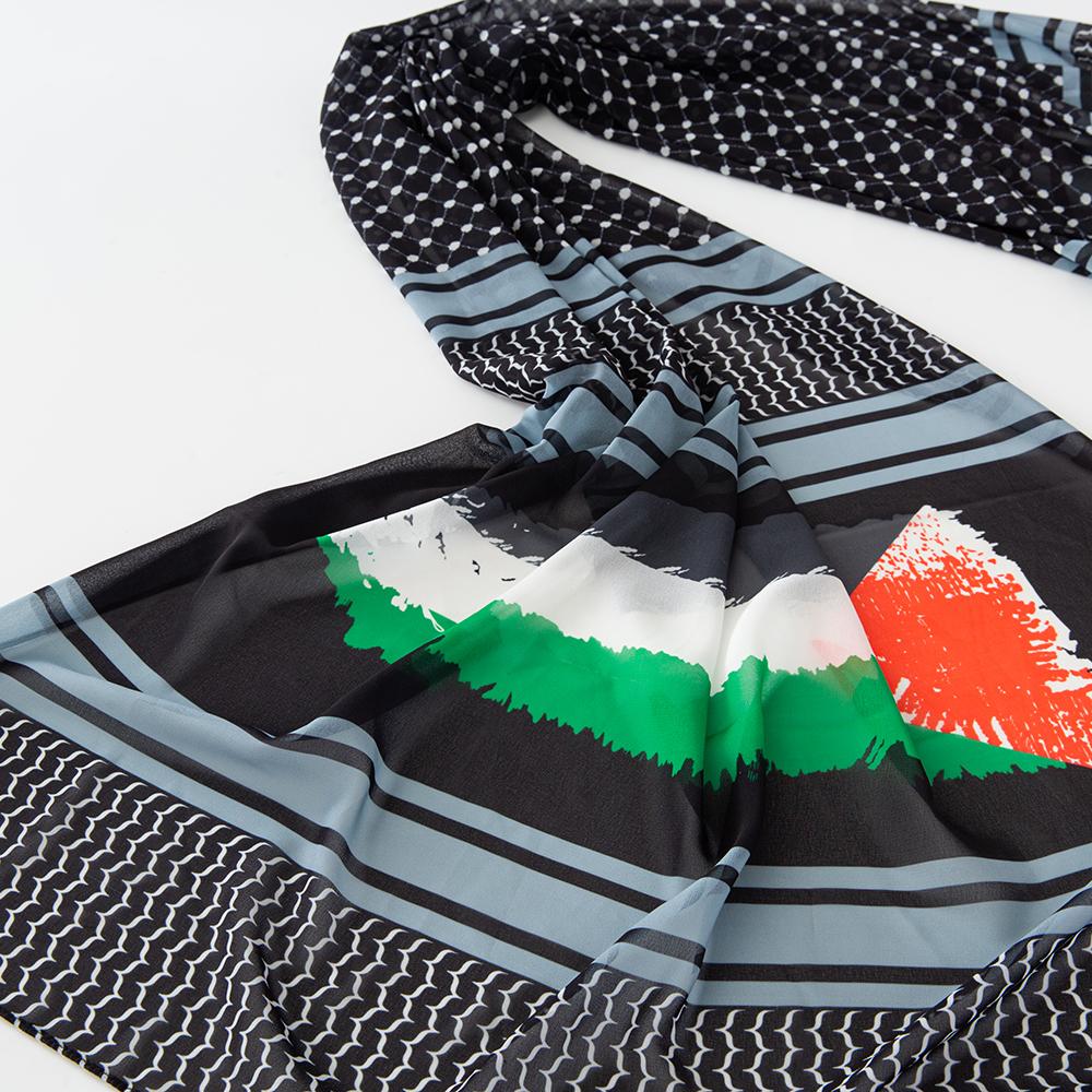 Nuovo Kuffiyeh Hijab Sciarpa in Chiffon Sciarpe Musulmane Islamiche Sciarpa Echarpe Traspirante Foulard Hijab da Donna Stampati