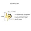 2Pcs 16G Stainless Steel Lightning Bolt Stud Earrings Unisex High Polished Flat Back Cartilage Tragus Helix Jewelry
