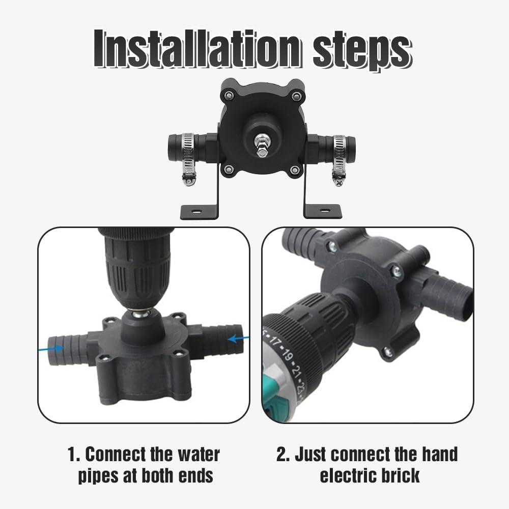 Hand Pump Water Drill Transfer Pump, Small Water Pump Hand Drill Water Pump Electric Water Pump, Self-Priming Transfer Pump, Electric Hand Pump