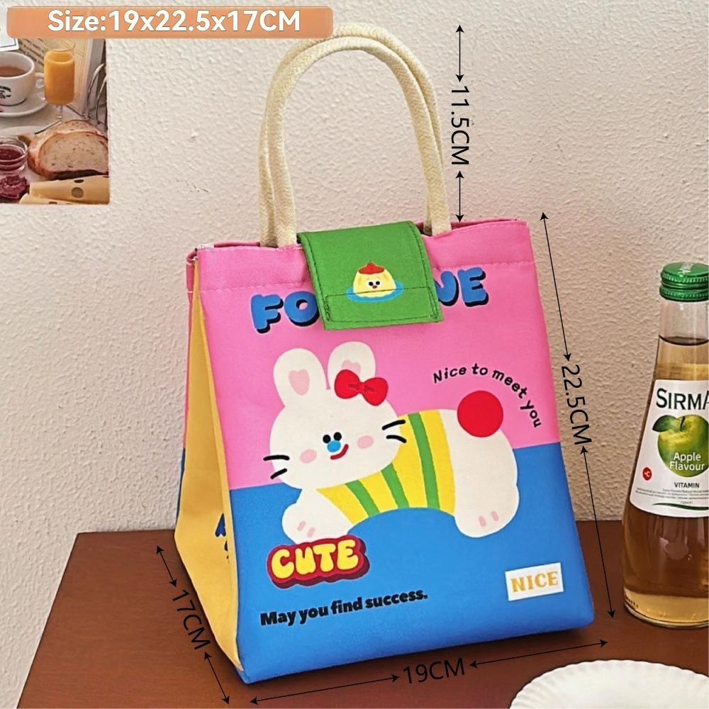 Lunch Tote Bag Student Hand-Held Aluminum Foil Insulated Lunch Box Bento Bag Large Capacity Lunch Box Tote Bag