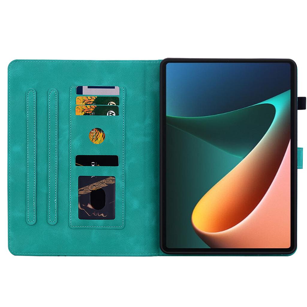 For Xiaomi Pad 5 / Xiaomi Pad 5 Pro (It's not Xiaomi Pad 5 Pro 12.4). PU Leather Exquisite Floral Embossed Design Tablet Case