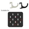 Repositionable Rounded Pegboard Hangers for Desk Organization, 6 Plastic Supports for Cables and Gaming Accessories