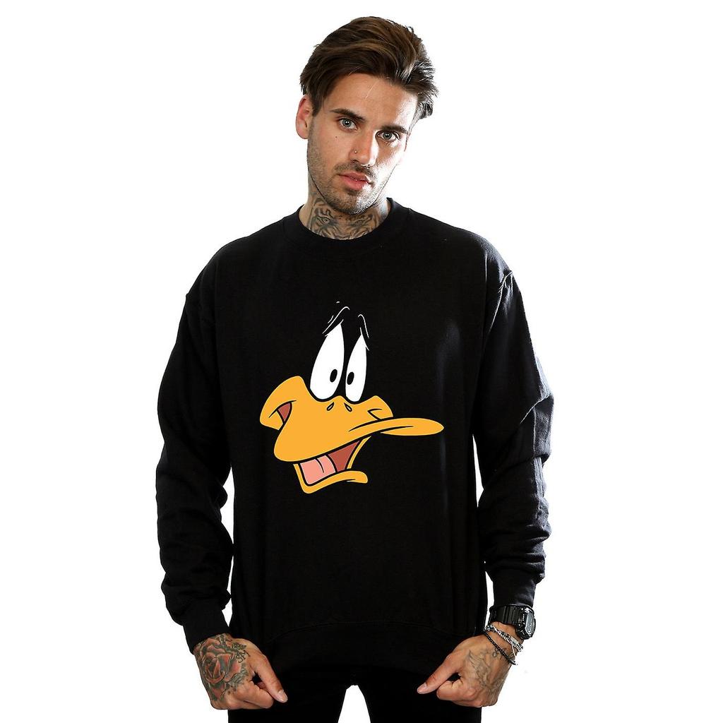 Looney Tunes Męska bluza z twarzą Kaczora Daffy'ego