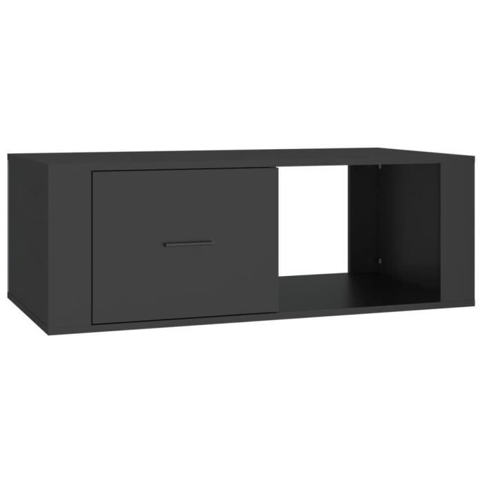 816537 vidaXL Table basse Noir 100x50,5x35 cm Bois d'ingénierie
