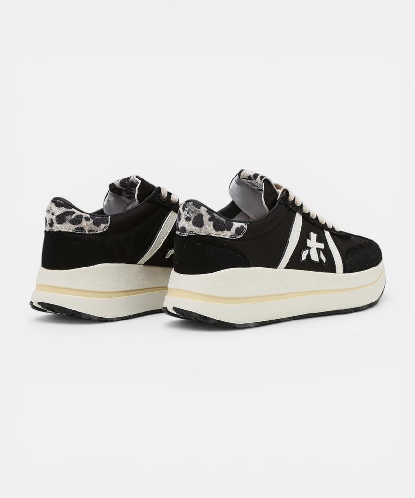 Premiata [26Ss][Bethcoin] Black Logo Patch Leather Women'S Sneakers