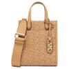Gigi Letter Print Logo Pendant Mini Tote Bag Women Tote Bag Beige 32H3G3GC4V-174