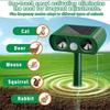 Répulsif pour chats de jardin, répulsif solaire ultrasonique pour animaux, épouvantail ultrasonique à installation rapide pour chats av