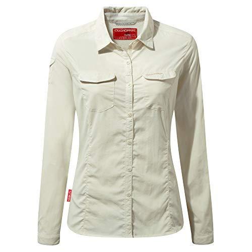 Chemise Craghoppers Manches Longues – Femme Taille 14, Marron, Nosilife, Très Bon état