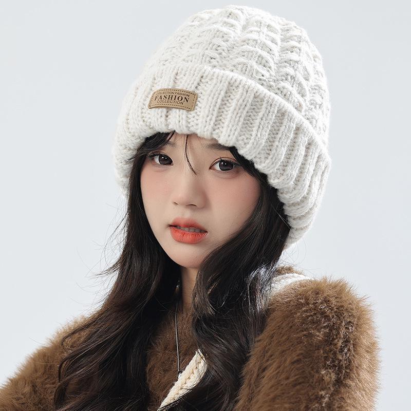 Damen Koreanischer Strickmützen- und Schal-Set – Winter Warm, Vielseitiges Design