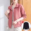 Spring 2026 Fashion Trench Coat for Middle-Aged and Elderly Women - Elegant Short Jacket for Mother's Day