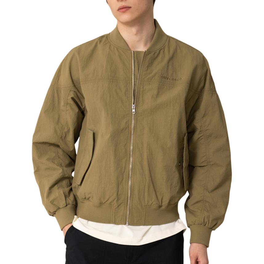 Converse Jackets Men's Green Baseball Collar Moderate Other MCH640-342