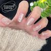 High-End Gilded Bowknot Cat Eye Wearable Nails: New Year Manicure Nail Tips