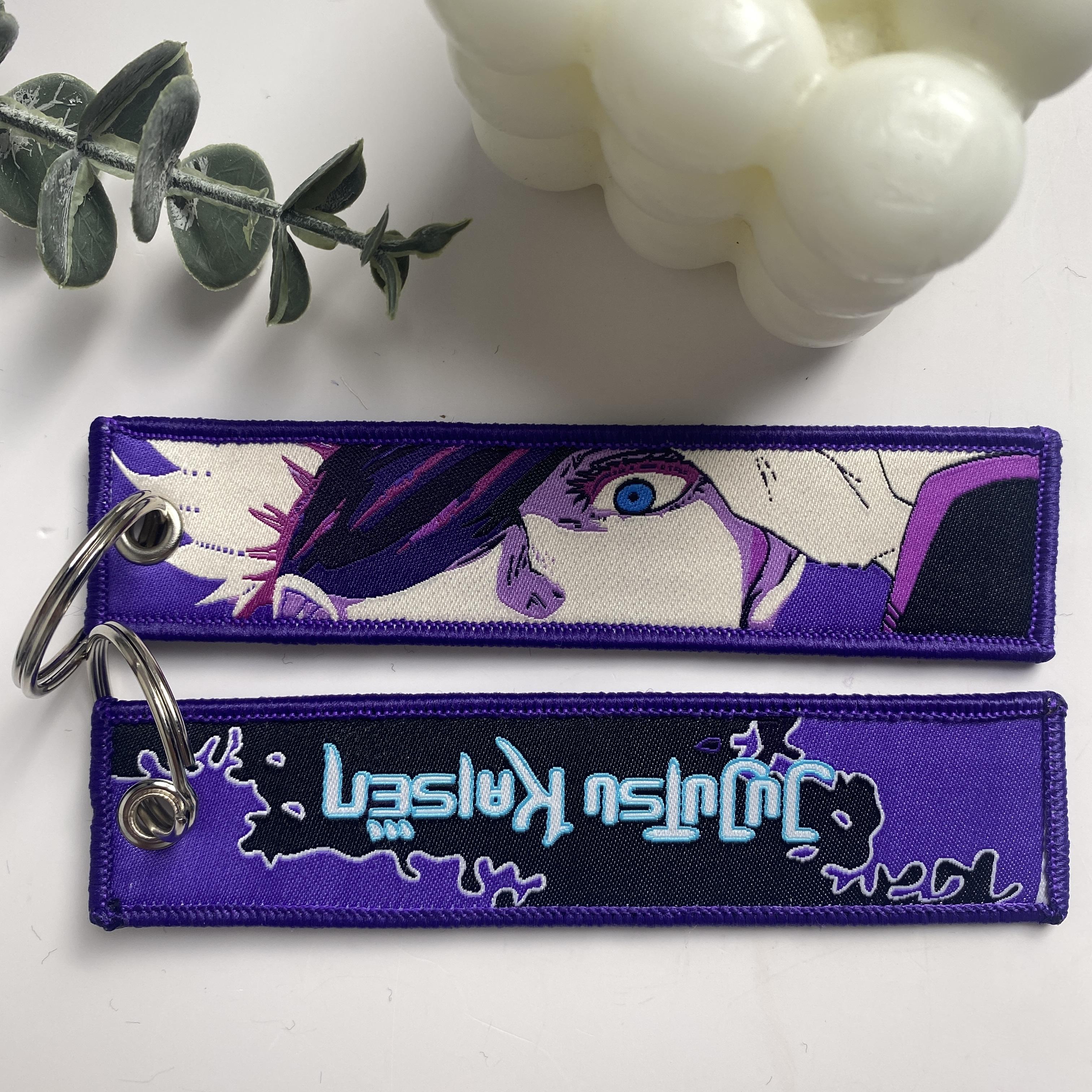 Japanse Anime Borduur Sleutelhanger voor Motoren Sleutelhangers Houder Sleutel Tag Sleutelring Mode Accessoires Chaveiro
