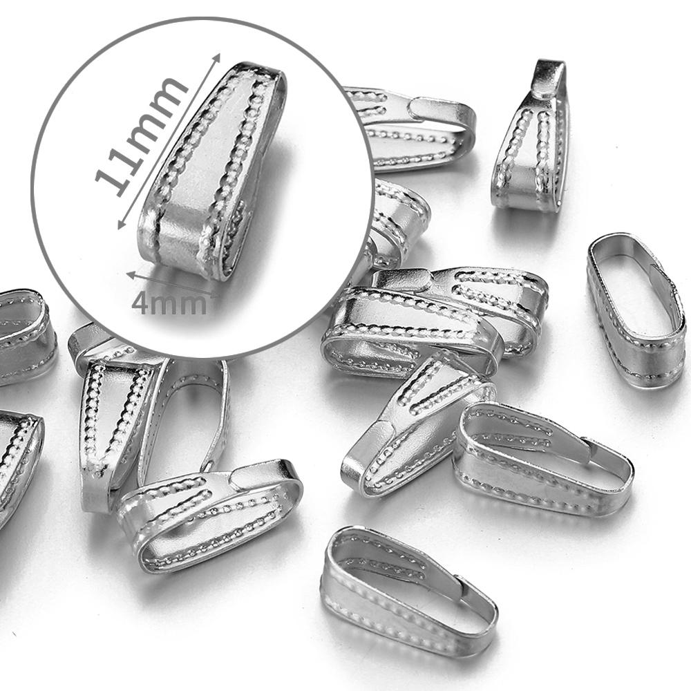 100 Stück 50 Stück Edelstahl Ösenverschluss für Anhänger Charms Verbinder Schnappverschluss Klippverschluss Halskette DIY Schmuckherstellung Zubehör