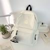 Solid Color Versatile Backpack for Travel  Large Capacity Schoolbag for Junior and Senior High School Students  Casual Backpack