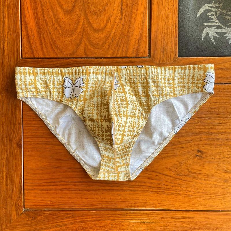 Men's Pure Cotton Breathable Sexy Triangle Underwear Low Waist Comfortable Underwear