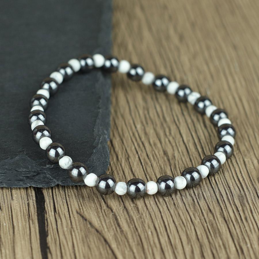 Noter 7 Types Of Stone Bracelets Men Tiger Eyes Lava Howlite Beads Hematite Meditation Healing Braslet Boyfriend Wrist Jewelry