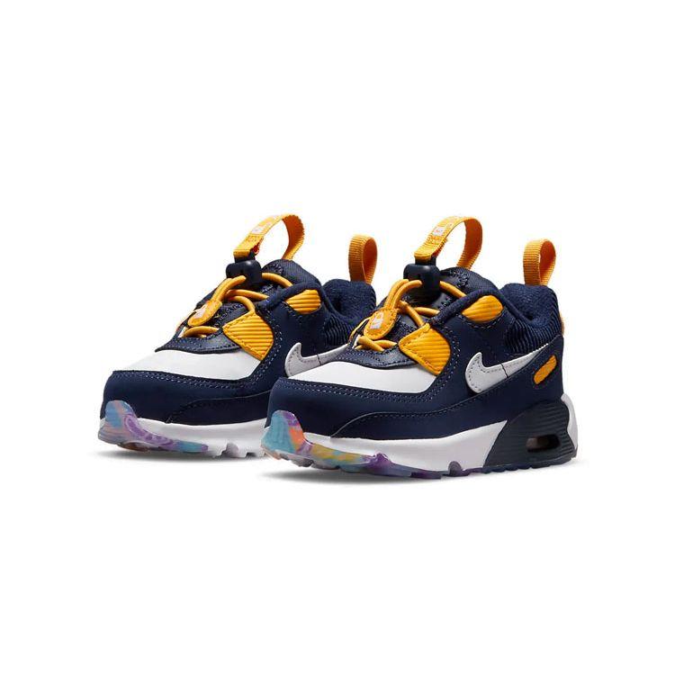 Nike Air Max 90 Toggle SE TD Midnight Navy University Gold Baby Sneakers Blue White DH9571-400