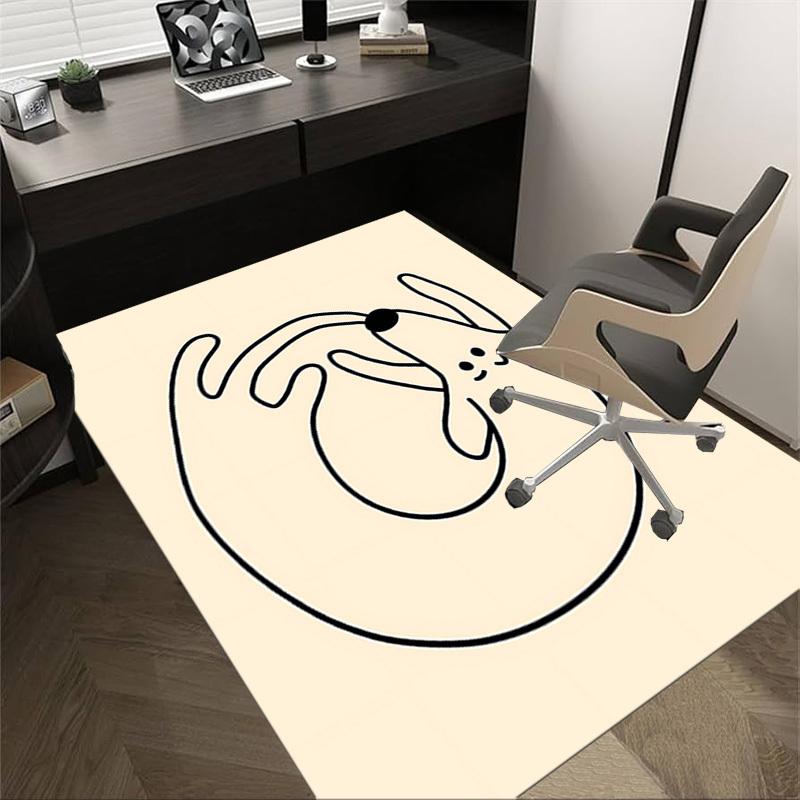 

1PC rabbit smiley Anti-slip carpet, suitable for Office, bedroomand playrooms. It can also be used as a sofa footrest cover-W74 60cm by 90cm