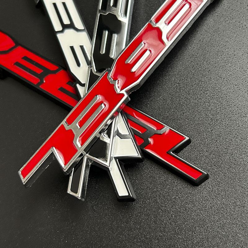 1Pc 3D Metal Car Styling Body Side Rear Trunk Sticker REBEL Badge Emblem For 1500 2500 Personalized replacement Accessories