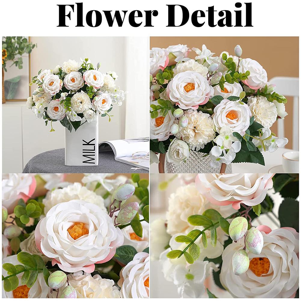 Simulation Flower Bouquet Romantic Round Rose Artificial Bouquet Wedding Home Living Room Interior Decoration Photo Props
