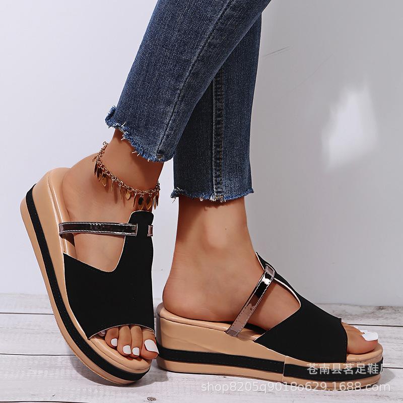 Platform Slippers Women Summer Casual Beach Shoes Ladies Open Toe Shoes Slides Women Footwear