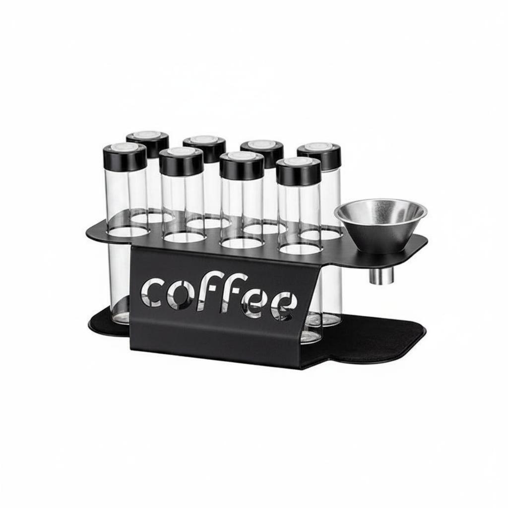 Coffee Bean Display Rack Airtight Espresso Tube Borosilicate Glass for Cafe