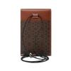 Bally Vintage Logo Monogram Print TPU Leather Shoulder Phone Bag Men bags Brown 6300403