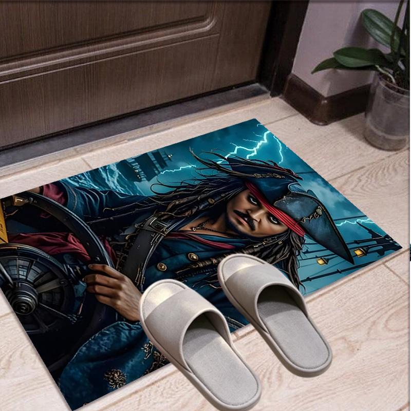 Captain Jack Sparrow Pattern Rug, Indoor/Outdoor Mat, for Picnic, Gameroom, Bedroom, Office, Living Room, Home Decor Carpet, Birthday Gift