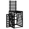 Waste Bin Enclosure Black 84 X 90 X 128.5 Cm Solid Pine Wood