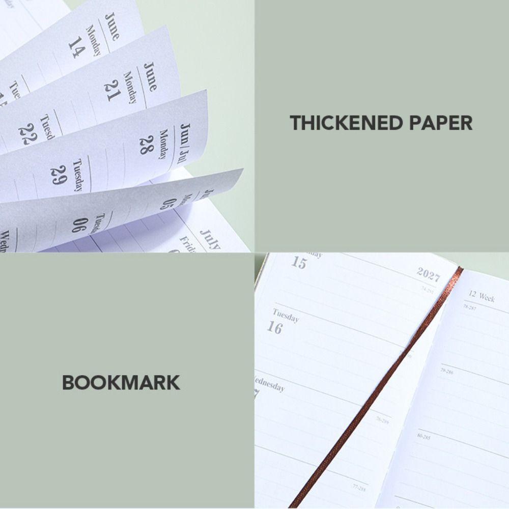 Wear-resistant 2027 Schedule Planner Notepad A6 To-do List Notebook Diary Writing Pads  Student