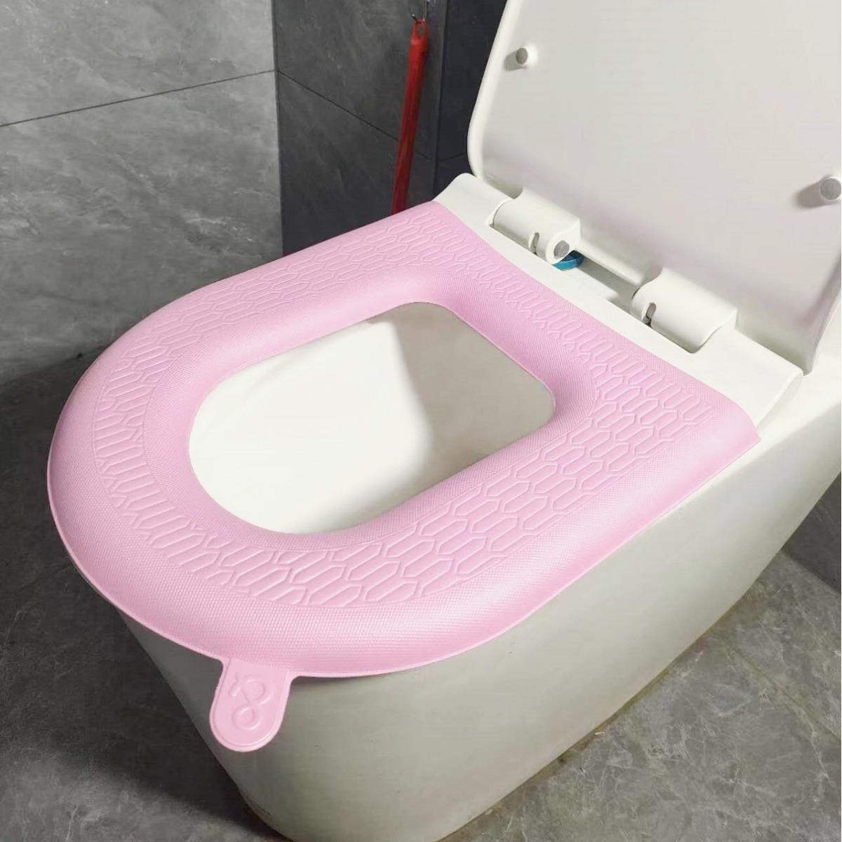 

Водонепроницаемая однотонная подушка для сиденья унитаза из ЭВА — портативная, толстая и теплая для любого сезона розовый