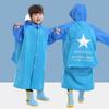 New Model Raincoat for Primary and Middle School Students, Unisex Children's One-Piece Rain Poncho, Thickened with Extended Backpack Space