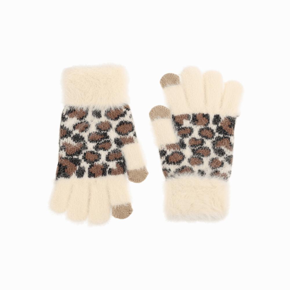 Touchscreen Warme Handschuhe Leopardenmuster Studentenhandschuhe Warme Skihandschuhe Outdoor Radfahren