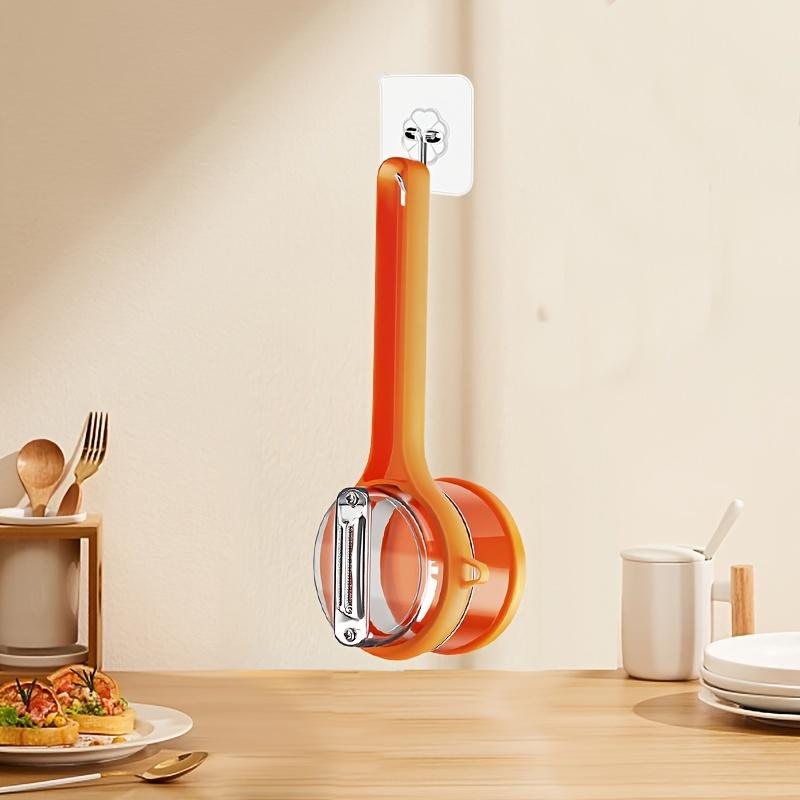 

1 шт. Многофункциональная овощечистка 2-в-1 для фруктов и овощей с контейнером для хранения. Идеально подходит для кухни и общежития. оранжевый