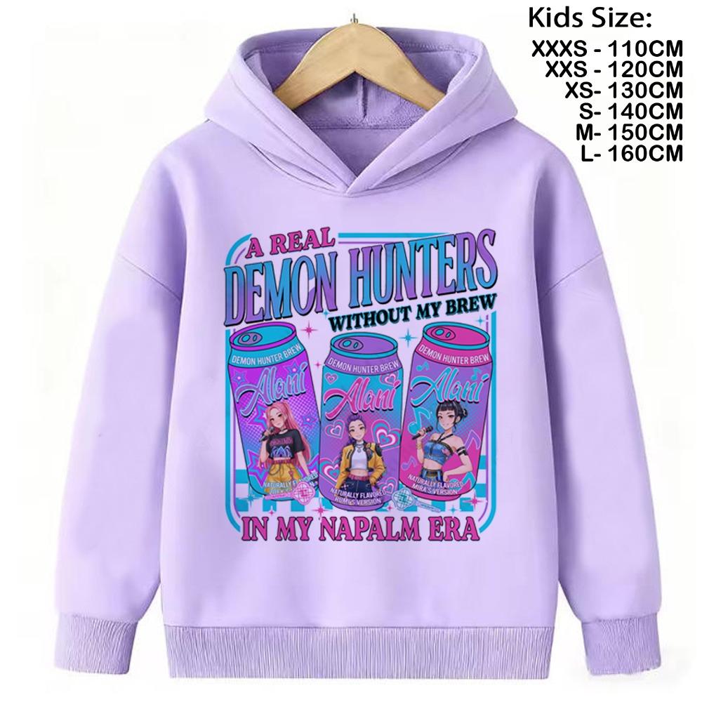 KPop Demon Hunters Hoodies Baby Girl Boy Clothes Fashion Casual Hooded Sweatshirts K-Pop Demon Hunters Pullover Kids