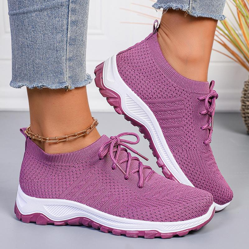 

Lightwight Breathable Knit Sneakers for Women Thick Sole Non Slip Running Sports Shoes Woman All Season Casual Outdoor Sneakers 41