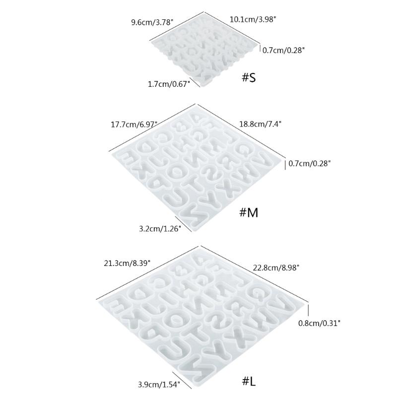 Glänzende Englische Alphabet Ohrringe Silikon Epoxidharz Form DIY Schlüsselanhänger Anhänger Schmuck für Gepäckanhänger Tasche Zubehör