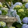 Flower Fairy Garden Statues Ornaments, Resin Miniature Figurines with Butterfly Wings for Pastoral Style Sculptures Indoor Outdoor Decor, Waterproof