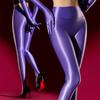 Glänzende Hosen 80D Bodybuilding-Strumpfhosen vertikaler Streifen hinten Tanzstrümpfe ölglänzend 360 sexy seidige Strumpfhosen