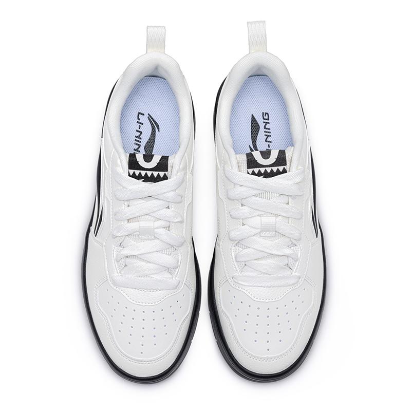 Li Ning Chuyun Retro Minimalist Casual Non-Slip Lightweight Breathable Low-Top Skate Shoes Women sneaker Off-White Black AGCV190-4
